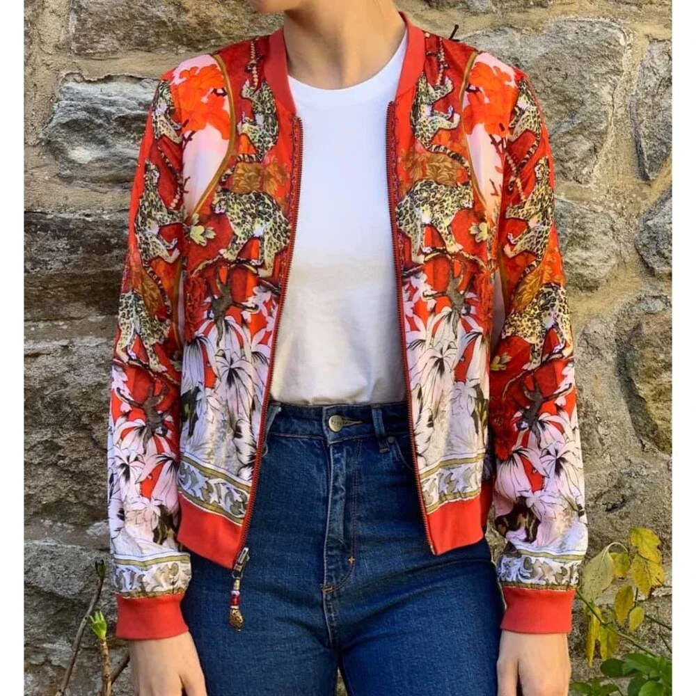 Camilla Hangzhou Hollywood China Doll Bomber Jacket Size Small - Picture 15 of 16